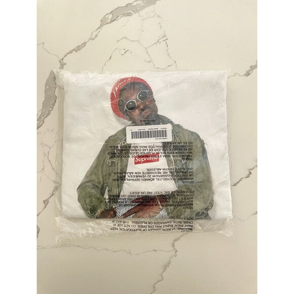 Supreme x Andre 3000 Tee Heather Grey FW22 FW22 T-Shirt Box Logo XL NEW - Picture 2 of 4